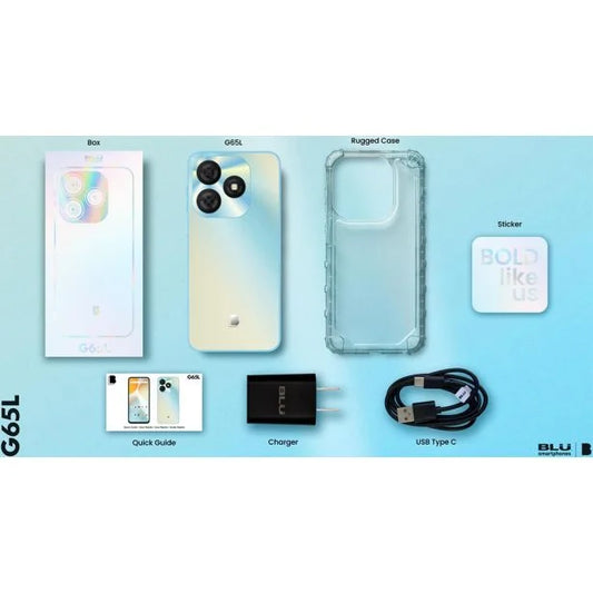 Smartphone Blu G65L Dual Sim LTE 6.7" 4GB Expansível/128GB Pearl Blue