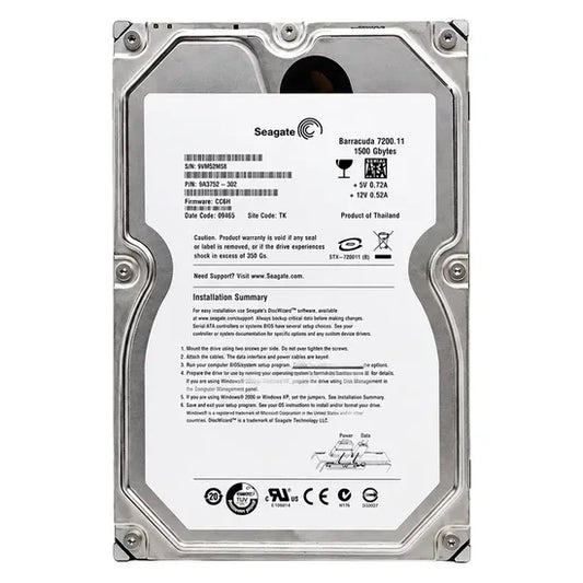 HD Seagate Barracuda Pull 1.5TB 3.5" SATA 2 7200RPM - ST31500341AS