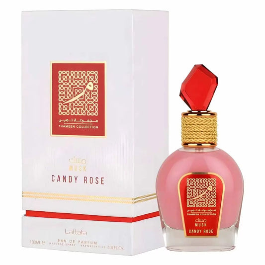 Perfume Lattafa Thameen Musk Candy Rose Eau de Parfum Feminino 100ml