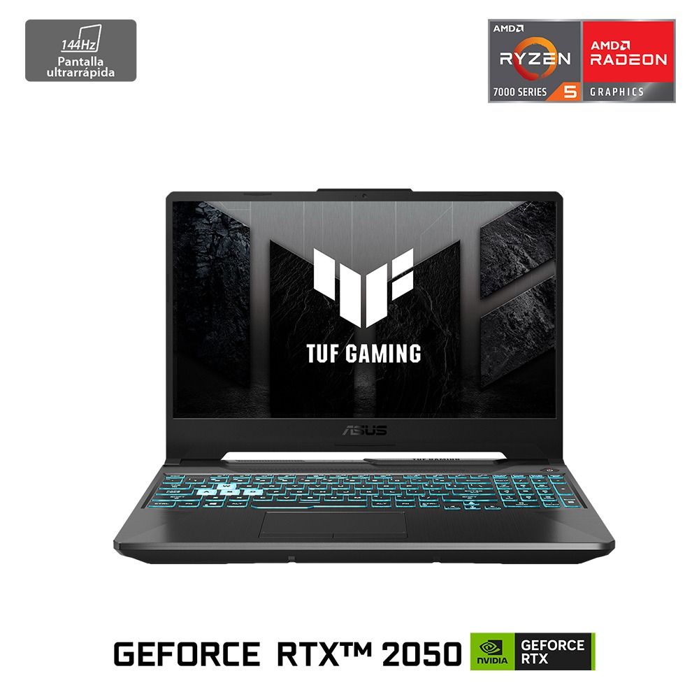 Notebook Gamer ASUS TUF Gaming A15 FA506NCQ-HN013W 15.6" AMD Ryzen 7 170 RTX 3050 4 GB GDDR6 16 GB DDR5 512 GB SSD M.2 - Black